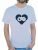 Gamers Heart Printed Unisex White T-Shirt