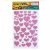 Glitter Heart Shape Foam Stickers -Pack Of 6 (Pink Colour)