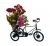 Metal Black Color Cycle for Decoration with Basket Holder (Flower Included)